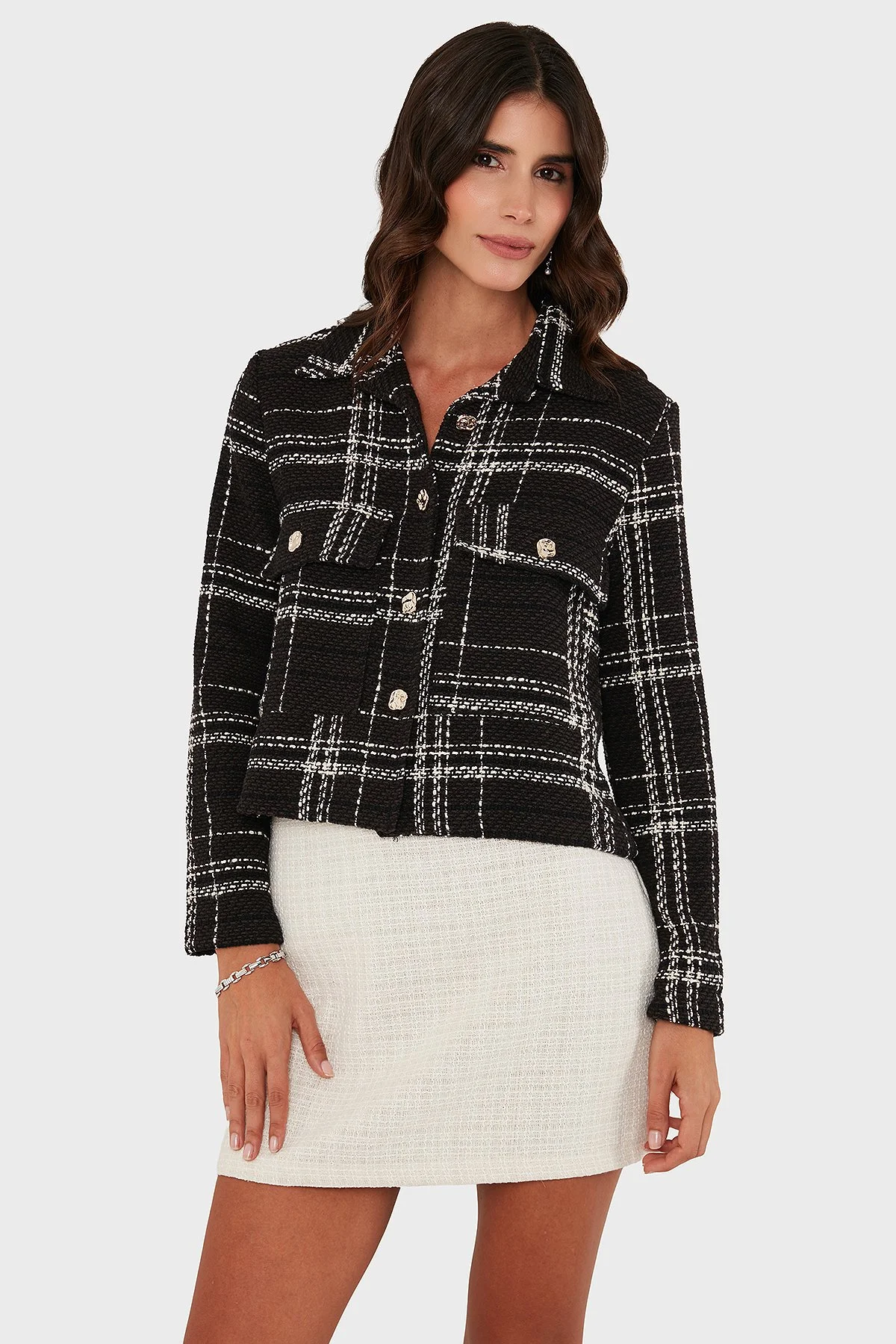 Via Dante Pamuklu Regular Fit Düğmeli Gömlek Yaka Bayan Ceket 2687551191 KAHVE - 6