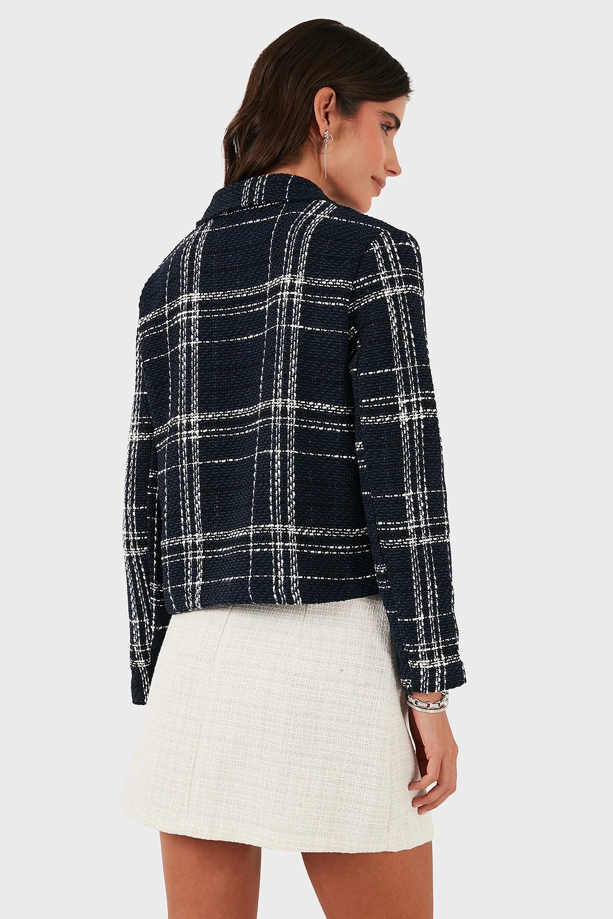 Via Dante Pamuklu Regular Fit Düğmeli Gömlek Yaka Bayan Ceket 2687551191 LACİVERT - 3