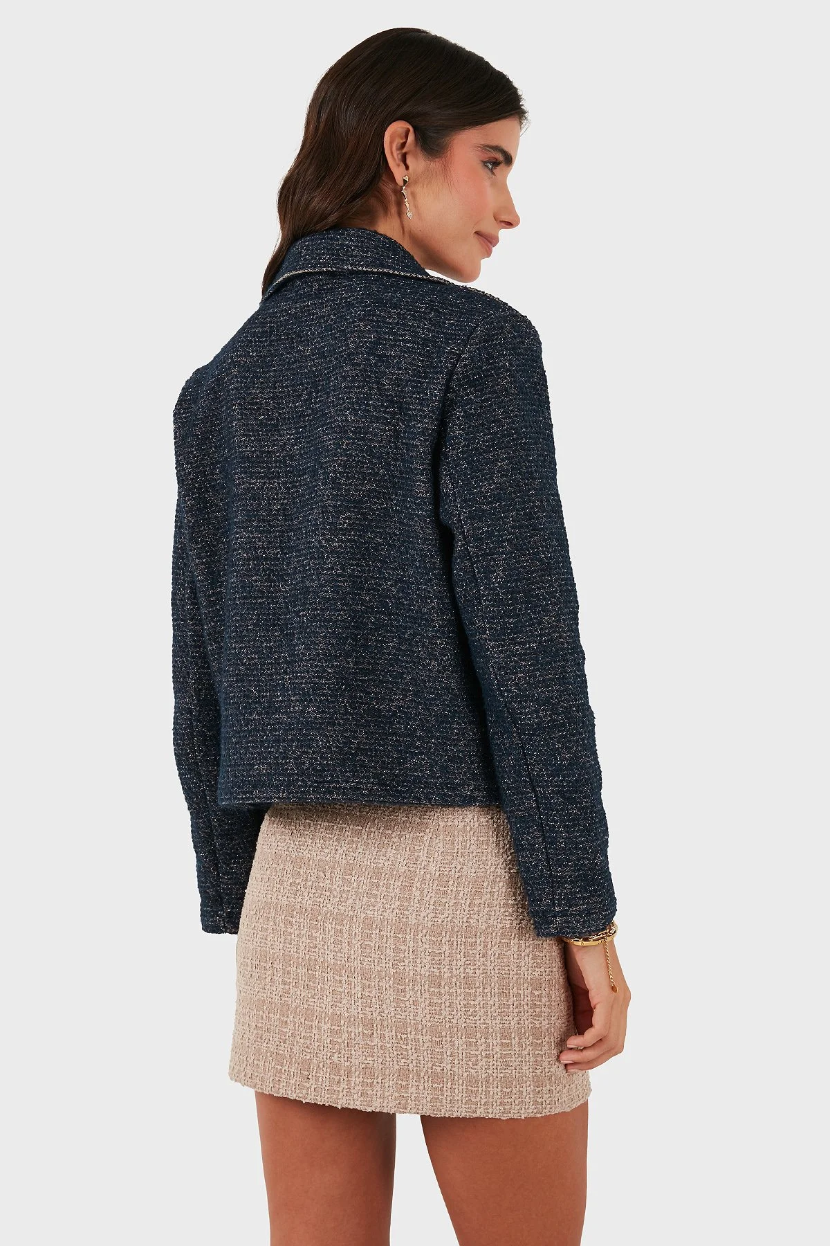 Via Dante Pamuklu Regular Fit Gömlek Yaka Bayan Ceket 268755199W LACİVERT - 3