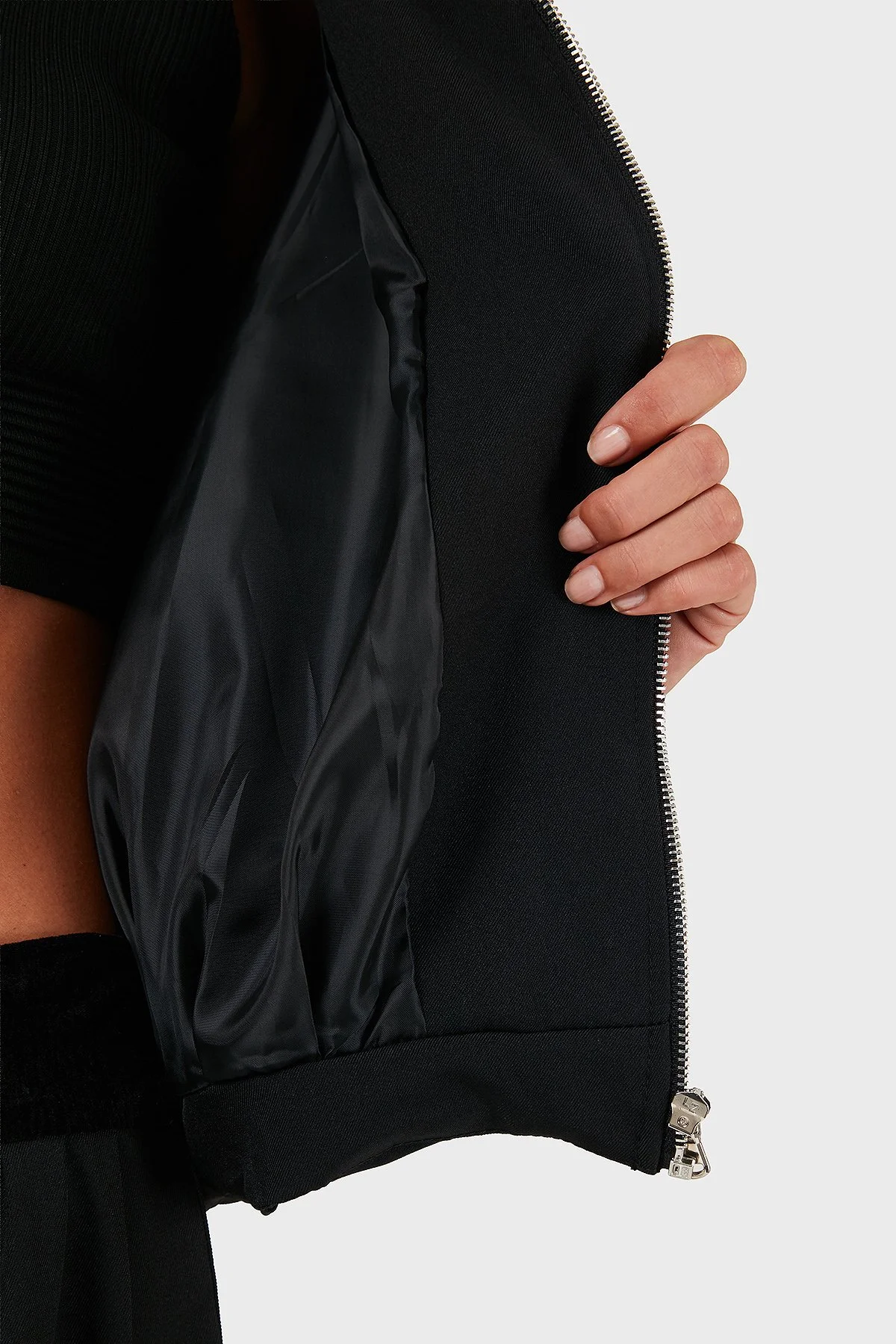 Via Dante Regular Fit Gömlek Yaka Fermuarlı Kadın Ceket 268755688 SİYAH - 7
