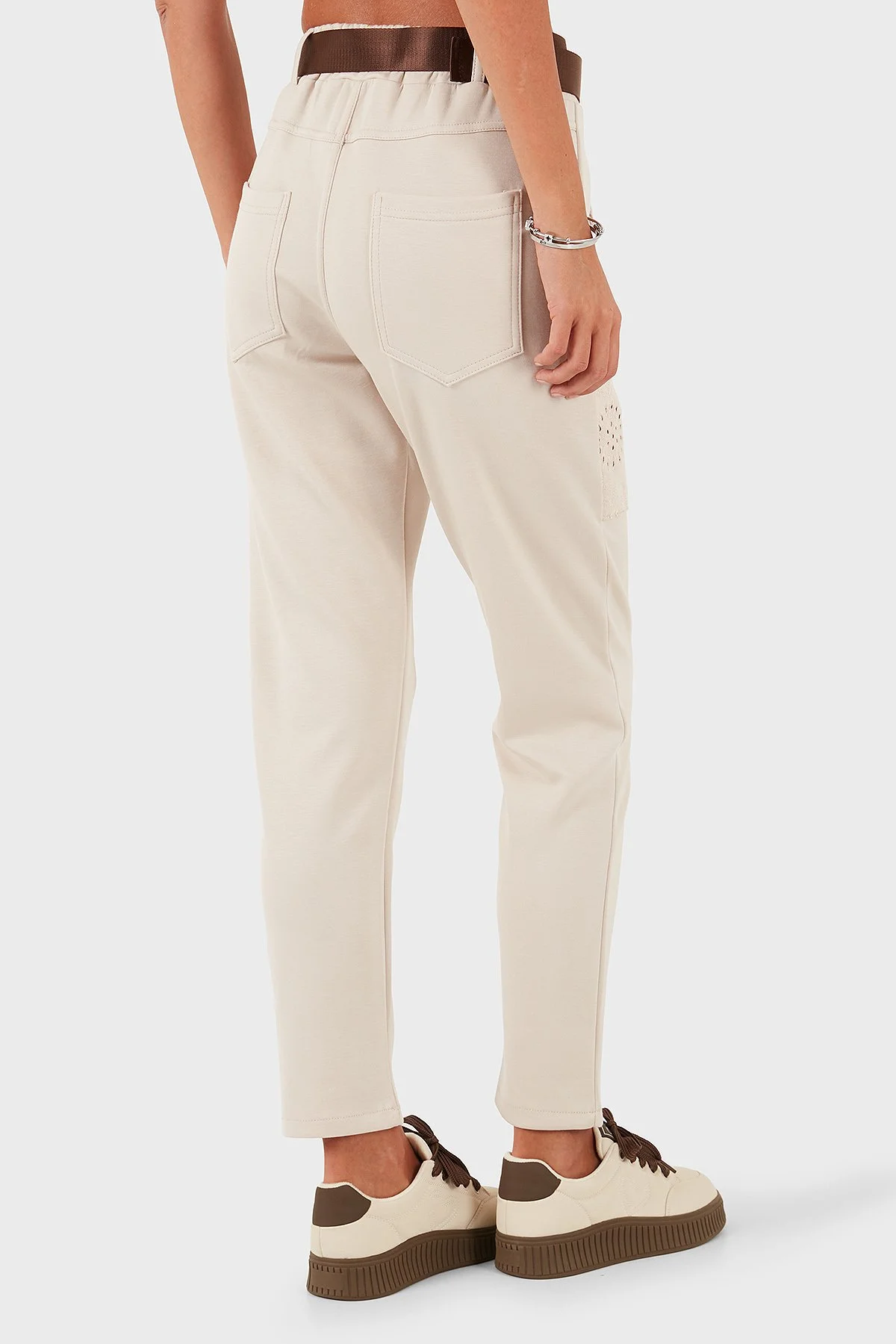 Via Dante Regular Fit Normal Bel Cep Detaylı Bayan Pantolon 69144030 BEJ - 3