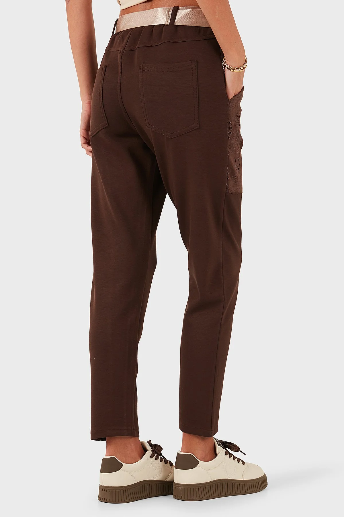 Via Dante Regular Fit Normal Bel Cep Detaylı Bayan Pantolon 69144030 KAHVE - 3