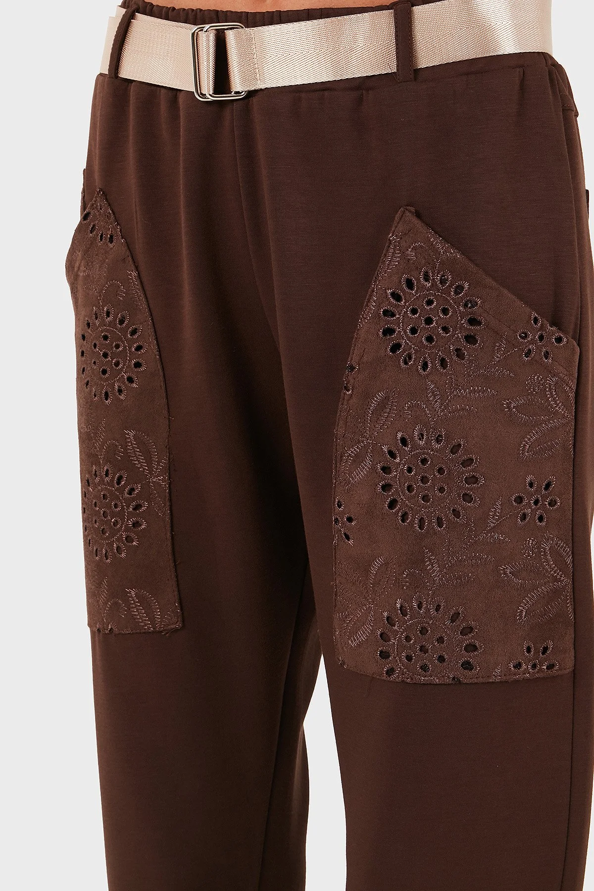 Via Dante Regular Fit Normal Bel Cep Detaylı Bayan Pantolon 69144030 KAHVE - 6