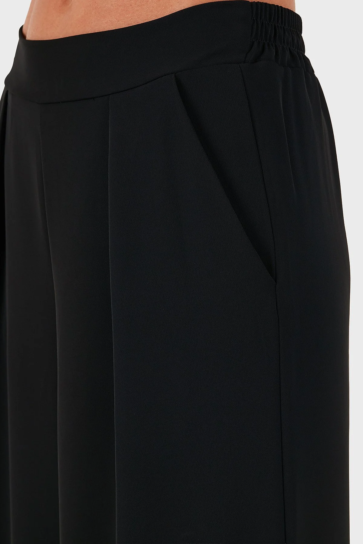 Via Dante Regular Fit Normal Bel Geniş Paça Kadın Pantolon 268755092 SİYAH - 6