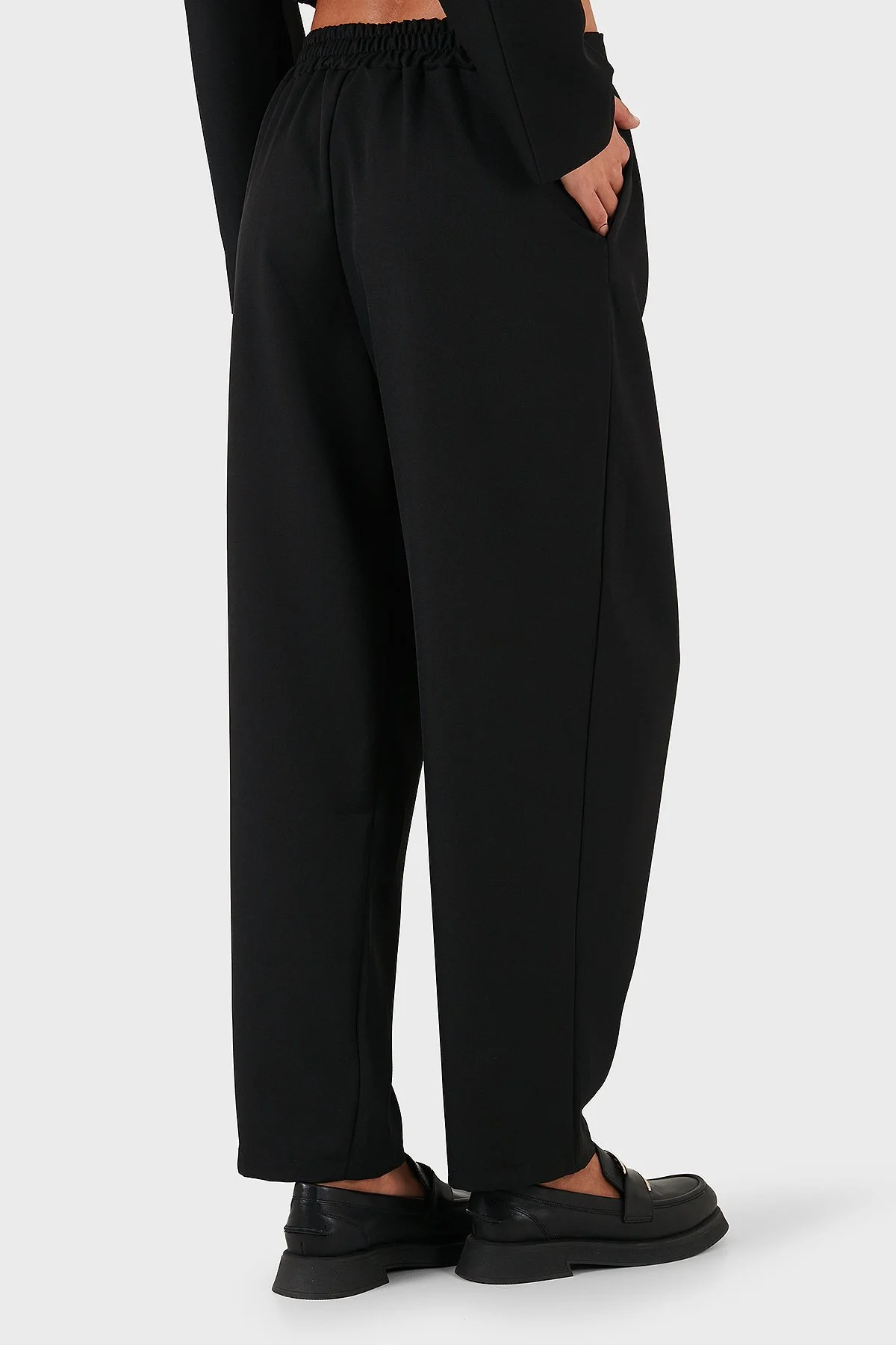 Via Dante Regular Fit Normal Bel Geniş Paça Bayan Pantolon 2687557721 SİYAH - 3