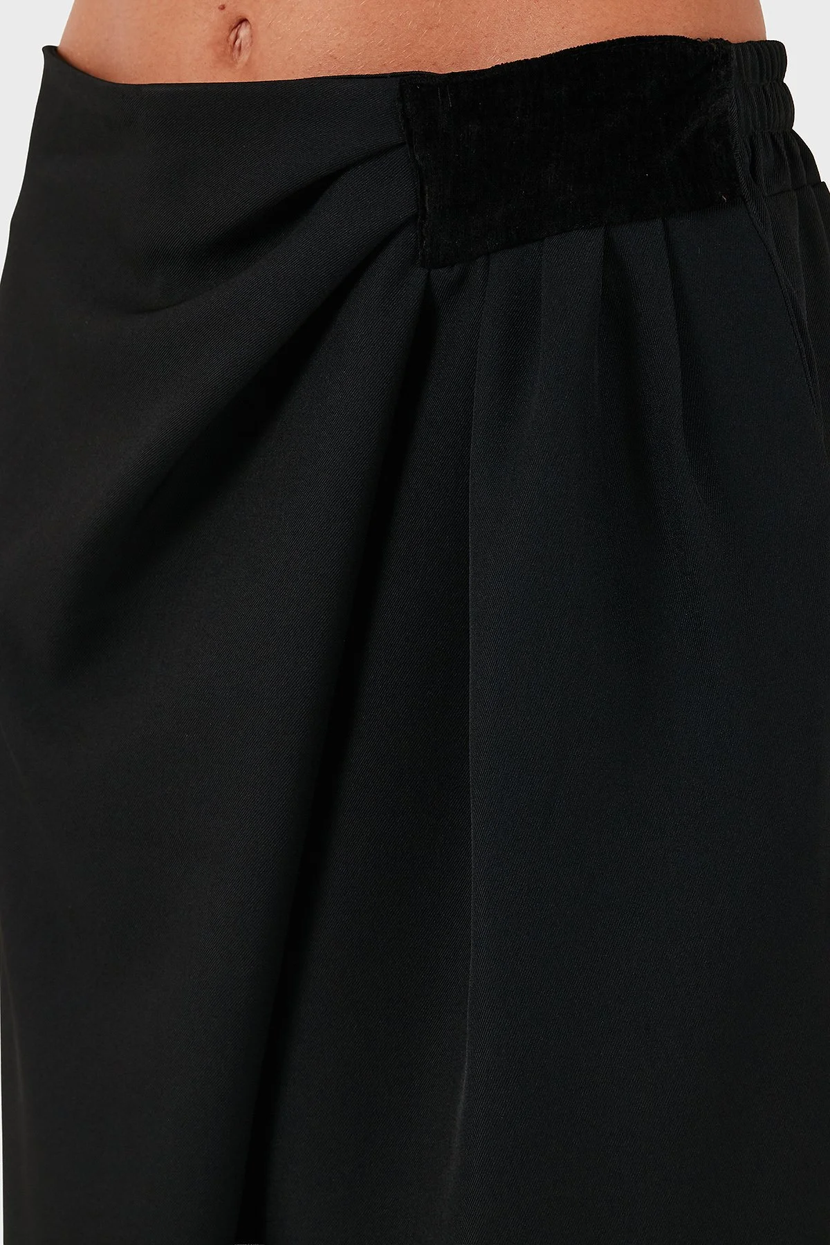 Via Dante Regular Fit Normal Bel Geniş Paça Kadın Pantolon 2687557721 SİYAH - 6