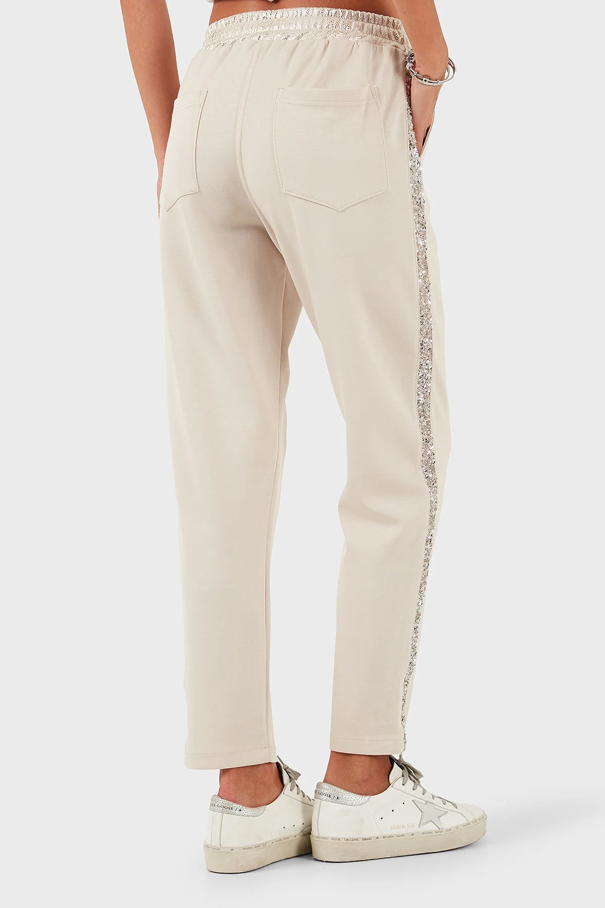 Via Dante Relaxed Fit Normal Bel Düz Paça Pul Detaylı Bayan Pantolon 69143450 BEJ - 3