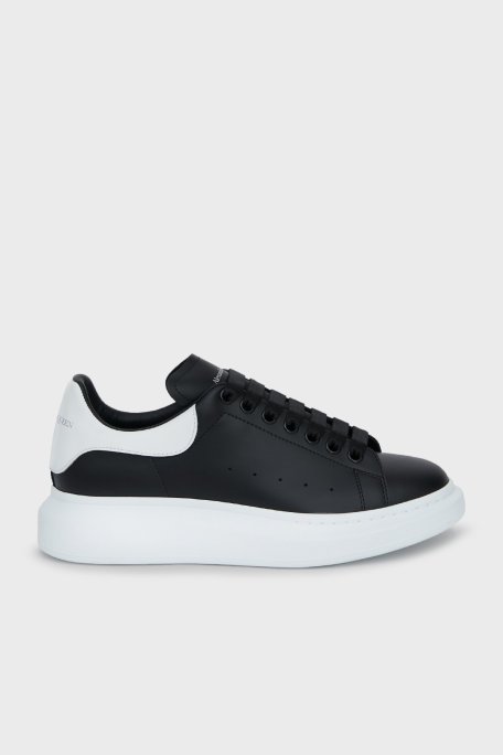 Mcqueen % 100 Deri Erkek Ayakkabı 553680WHGP5 1070 SİYAH-BEYAZ - McQueen