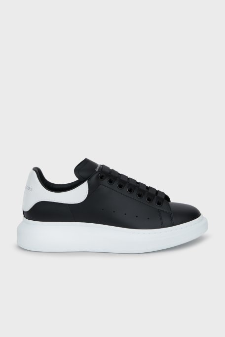 Mcqueen % 100 Deri Erkek Ayakkabı 553680WHGP5 1070 SİYAH-BEYAZ - McQueen