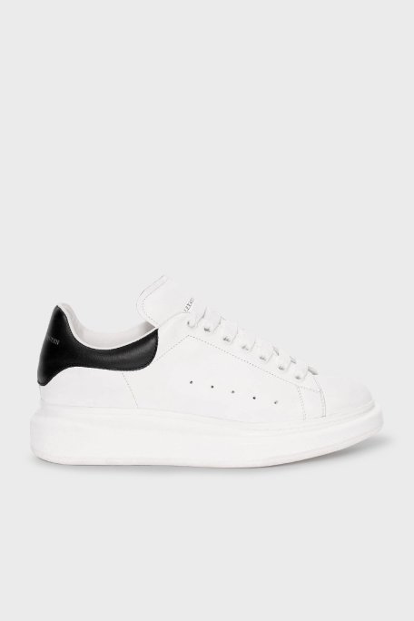 Mcqueen % 100 Deri Sneaker Erkek Ayakkabı 553680WHGP5 9061 BEYAZ-SİYAH - McQueen