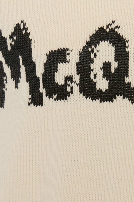 Mcqueen Baskılı Regular Fit Bisiklet Yaka % 100 Pamuk Erkek Kazak 626454Q1WZL 9227 KIRIK BEYAZ - McQueen (1)