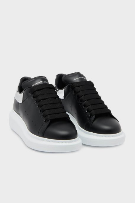 Mcqueen Hakiki Deri Sneaker Bayan Ayakkabı 718232WIEE4 1081 SİYAH-GÜMÜŞ - McQueen (1)