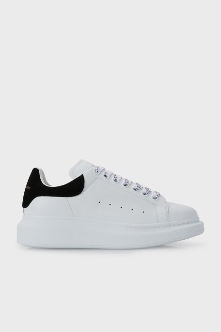 Mcqueen Logolu Hakiki Deri Sneaker Bayan Ayakkabı 553770WHGP7 9061 BEYAZ-SİYAH - McQueen