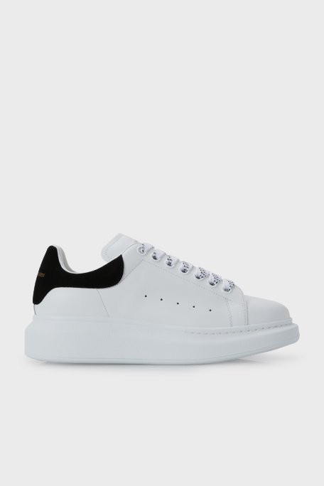 Mcqueen Logolu Hakiki Deri Sneaker Kadın Ayakkabı 553770WHGP7 9061 BEYAZ-SİYAH - McQueen