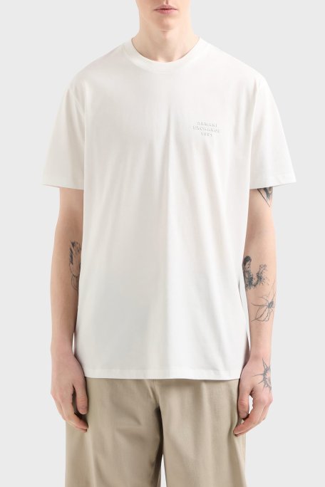 Armani Exchage % 100 Pamuk Regular Fit Basic Erkek T Shirt XM000752 AF12308 U0009 BEYAZ - Armani Exchange