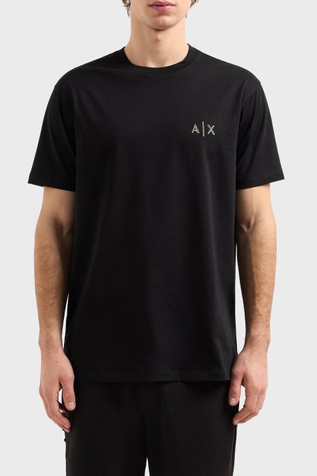 Armani Exchage % 100 Pamuk Regular Fit Bisiklet Yaka Erkek T Shirt XM000327 AF10364 UC001 SİYAH - Armani Exchange