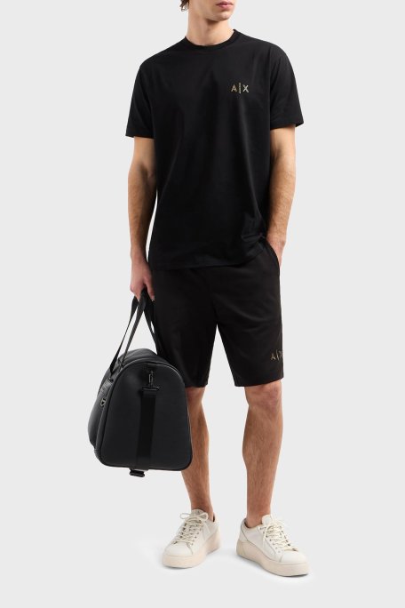 Armani Exchage % 100 Pamuk Regular Fit Bisiklet Yaka Erkek T Shirt XM000327 AF10364 UC001 SİYAH - Armani Exchange (1)