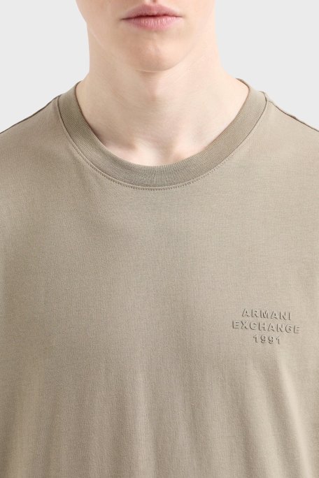 Armani Exchage % 100 Pamuk Regular Fit Bisiklet Yaka Erkek T Shirt XM000752 AF12308 U6167 BEJ - Armani Exchange (1)