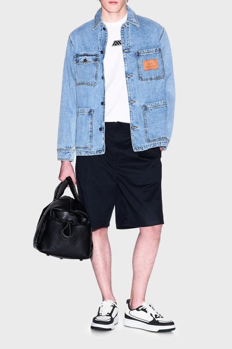 Armani Exchage % 100 Pamuk Regular Fit Bisiklet Yaka Logolu Erkek T Shirt XM000754 AF13106 U0009 BEYAZ - Armani Exchange (1)