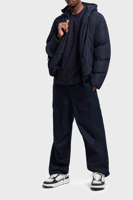 Armani Exchage Logo Baskılı Regular Fit Pamuklu Bisiklet Yaka Erkek T Shirt XM000268 AF10337 UB101 LACİVERT - Armani Exchange (1)