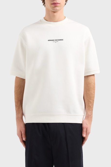 Armani Exchage Streç Pamuklu Regular Fit Bisiklet Yaka Erkek T Shirt XM000290 AF10818 U0009 BEYAZ - Armani Exchange