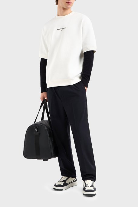 Armani Exchage Streç Pamuklu Regular Fit Bisiklet Yaka Erkek T Shirt XM000290 AF10818 U0009 BEYAZ - Armani Exchange (1)