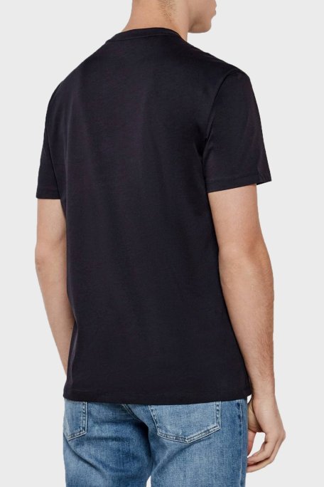 Armani Exchage Taşlı % 100 Pamuk Regular Fit Bisiklet Yaka Erkek T Shirt XM000325 AF10364 UB101 LACİVERT - Armani Exchange (1)