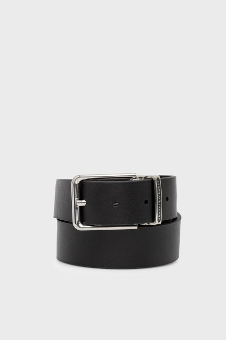 Armani Exchange % 100 Deri Logolu Erkek Kemer XM002660 AF22850 MC105 SİYAH - Armani Exchange