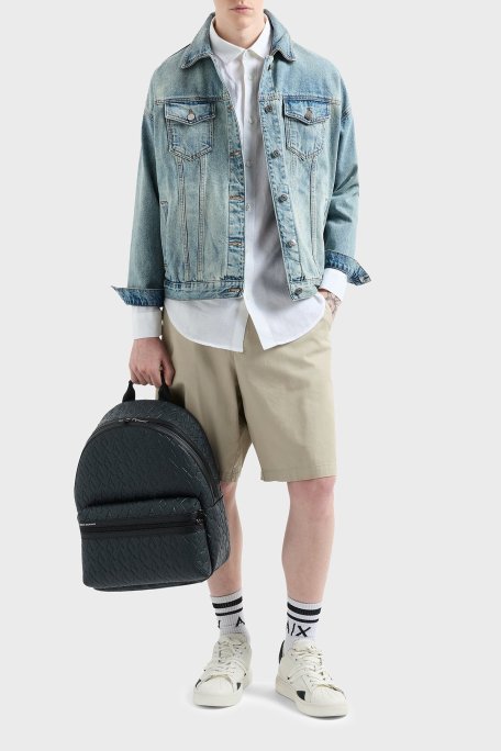 Armani Exchange % 100 Keten Regular Fit Düz Yaka Erkek Gömlek XM001221 AF14619 U0001 BEYAZ - Armani Exchange (1)