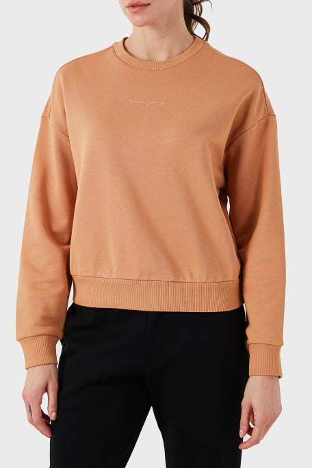 Armani Exchange % 100 Pamuk Regular Fit Bisiklet Yaka Bayan Sweat 6DYM70 YJEEZ 1788 Tarçın - Armani Exchange (1)