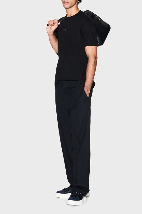 Armani Exchange % 100 Pamuk Regular Fit Bisiklet Yaka Logolu Erkek T Shirt XM001479 AF10364 UC001 SİYAH - Armani Exchange (1)