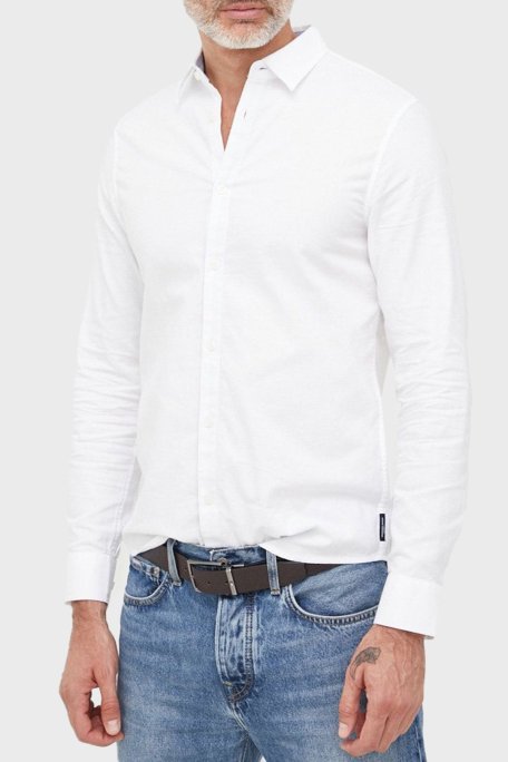 Armani Exchange % 100 Pamuk Regular Fit Erkek Gömlek 8NZCGB Z8ANZ 0130 BEYAZ - Armani Exchange