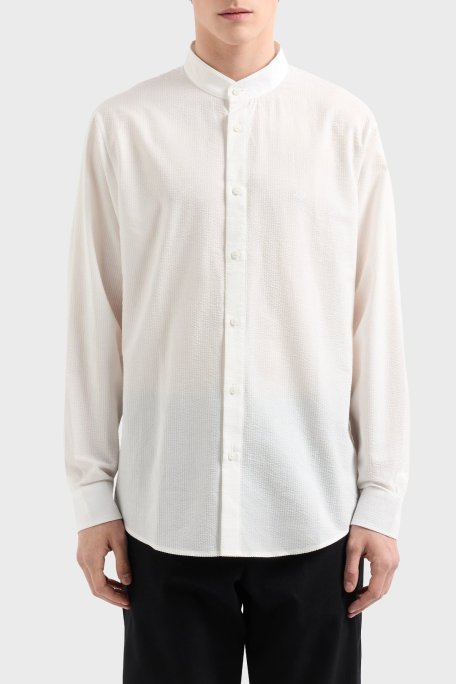 Armani Exchange % 100 Pamuk Regular Fit Erkek Gömlek XM000429 AF13141 U0009 BEYAZ - Armani Exchange