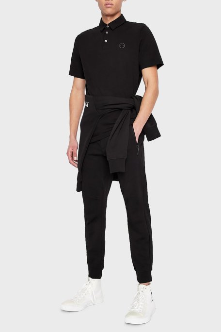 Armani Exchange % 100 Pamuklu Regular Fit Jogger Spor Erkek Pantolon 8NZP73 ZJKRZ 1200 SİYAH - Armani Exchange (1)