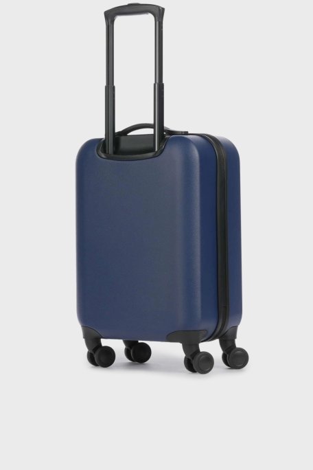 Armani Exchange 4G Kabartmalı Logolu Çift Fermuarlı Kabin Boy Erkek Valiz XM000899 AF13793 UB079 KOYU LACİVERT - Armani Exchange (1)