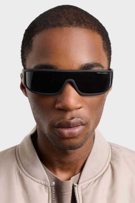 Armani Exchange Asimetrik Güneş Erkek Gözlük 0AX4153SU 805887 40 Mat Siyah-Koyu Gri - Armani Exchange (1)