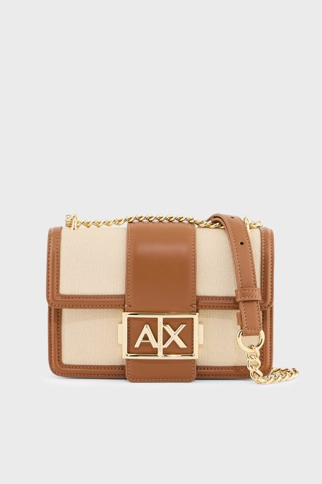 Armani Exchange Ayarlanabilir Zincir Askılı Kadın Çanta XW000071 AF22570 M6261 Bej - Armani Exchange