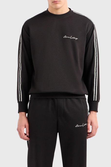 Armani Exchange Bisiklet Yaka Regular Fit Erkek Sweat 8NZMSG Z9N1Z 1200 SİYAH - Armani Exchange