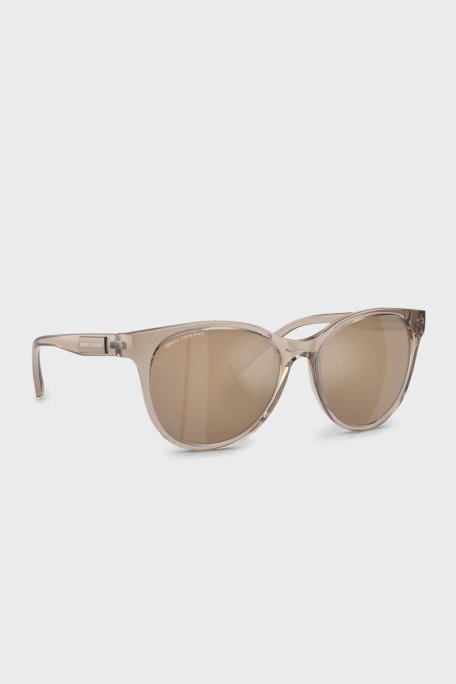 Armani Exchange Cat Aynalı Güneş Kadın Gözlük 0AX4144SU 83447P 54 Işıltılı Saydam Kahve-Kahveren - Armani Exchange