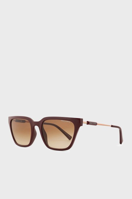 Armani Exchange Cat Eye Güneş Bayan Gözlük 0AX4158S 838389 55 Parlak Bordo-Gradyan kahve - Armani Exchange