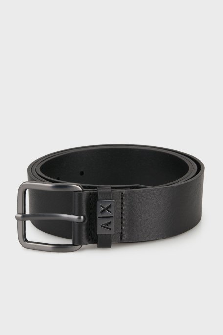 Armani Exchange Deri Logolu Erkek Kemer XM002697 AF22941 UC001 SİYAH - Armani Exchange