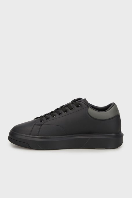 Armani Exchange Deri Logolu Sneaker Erkek Ayakkabı XUX123 XV534 MZ262 SİYAH - Armani Exchange (1)