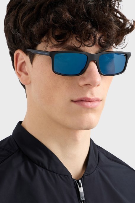 Armani Exchange Dikdörtgen Erkek Gözlük 0AX4157SU 807855 57 Mat Siyah-Koyu Mavi Ayna Mavis - Armani Exchange (1)