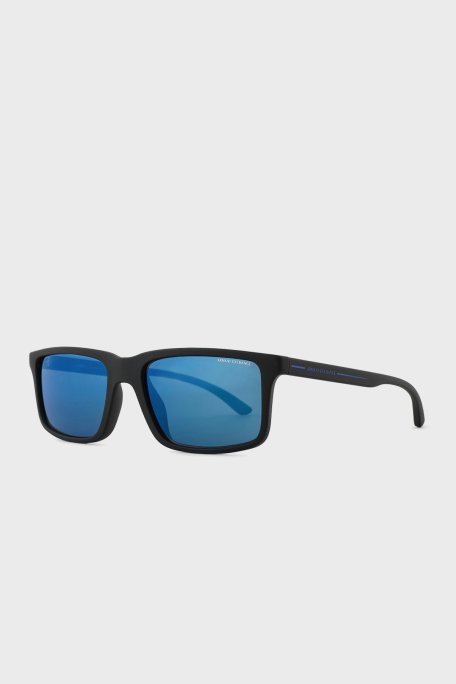 Armani Exchange Dikdörtgen Erkek Gözlük 0AX4157SU 807855 57 Mat Siyah-Koyu Mavi Ayna Mavis - Armani Exchange