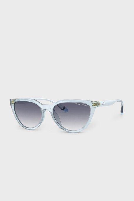 Armani Exchange Güneş Kadın Gözlük 0AX4130SU 8340X0 56 Parlak Şeffaf Gök Mavi-Şeffaf - Armani Exchange