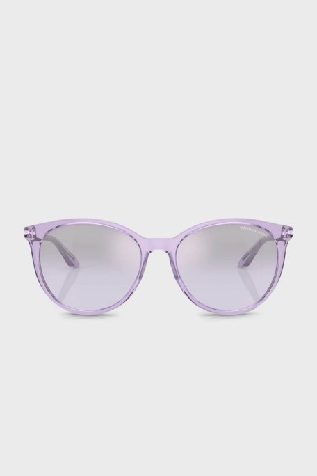 Armani Exchange Güneş Kadın Gözlük 0AX4140S 82367P 55 Parlak Şeffaf Menekşe-Menekşe - Armani Exchange