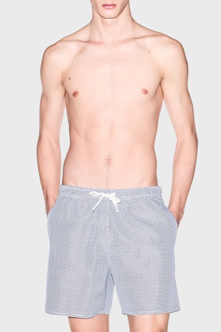 Armani Exchange Hızlı Kuruyan Tamamı Logolu Erkek Mayo Short XM000832 AF22577 F1171 Lacivert - Armani Exchange