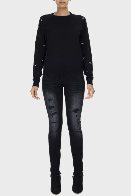 Armani Exchange J01 Jeans Bayan Kot Pantolon S 6GYJ01 Y2MJZ 0204 SİYAH - Armani Exchange