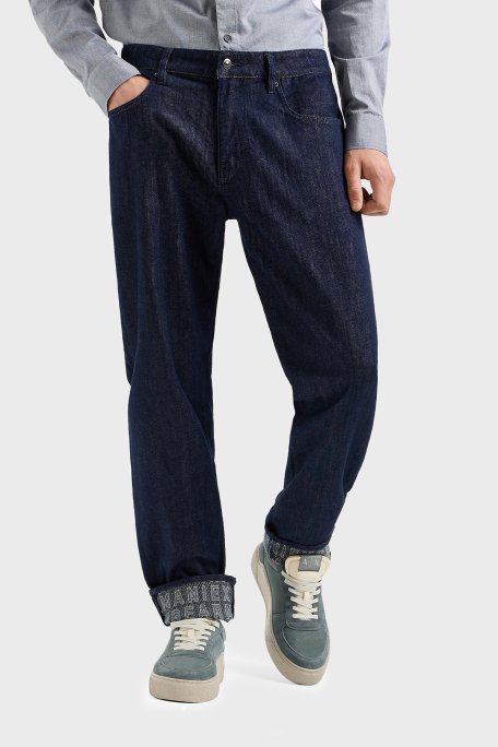 Armani Exchange J13 Normal Bel Regular Fit Jeans Erkek Kot Pantolon 3DZJ13 Z1XKZ 25FR LACİVERT - Armani Exchange