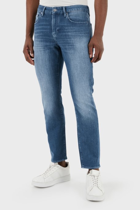 Armani Exchange J14 Normal Bel Slim Fit Jeans Erkek Kot Pantolon 3DZJ14 Z1TTZ 25EV MAVİ - Armani Exchange